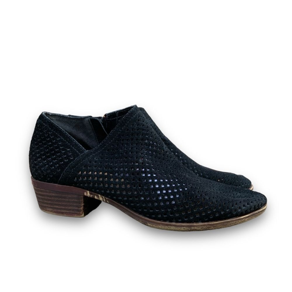 Lucky Brand Black Suede Mesh Ankle Booties Boots Shoes Women’s size 7.5 - Picture 10 of 15